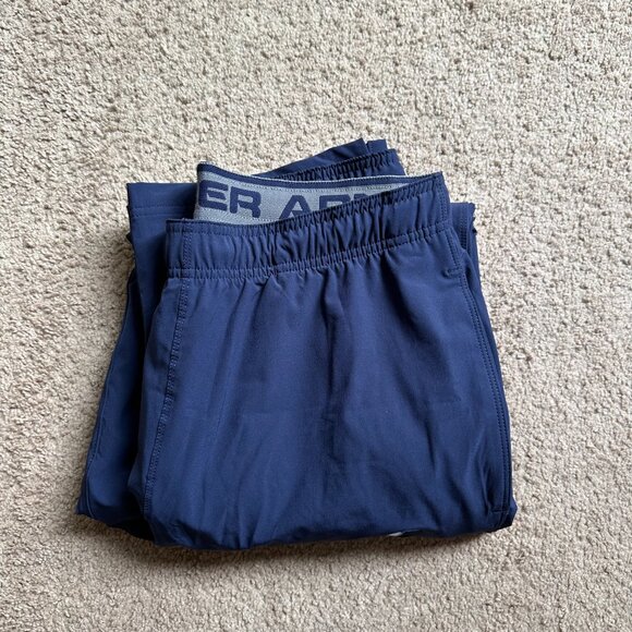 Under Armour Track Pants Mens Large (32x32) High Rise Navy Blue LU Soccer Jogger - Picture 14 of 14